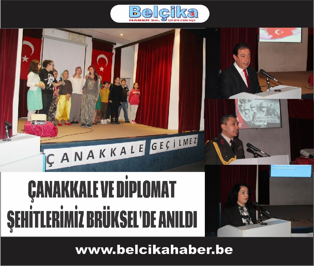 ÇANAKKALE VE DİPLOMAT ŞEHİTLERİMİZ BRÜKSEL’DE ANILDI