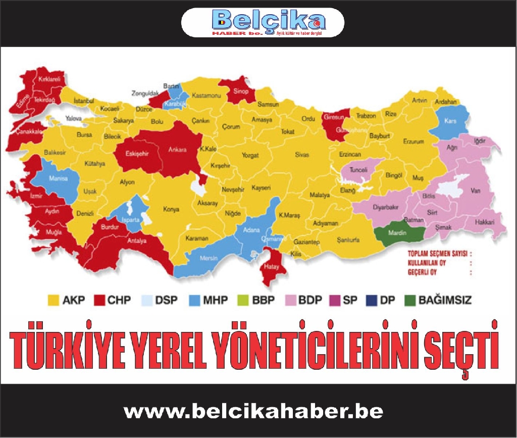 TÜRKİYE'DE YEREL SEÇİMLER SONUÇLANDI