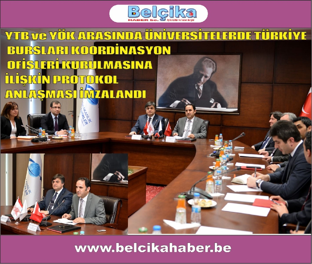 YTB ve YÖK ARASINDA ÜNİVERSİTELERDE TÜRKİYE BURSLARI KOORDİNASYON OFİSLERİ   KURULMASINA İLİŞKİN PROTOKOL ANLAŞMASI İMZALANDI