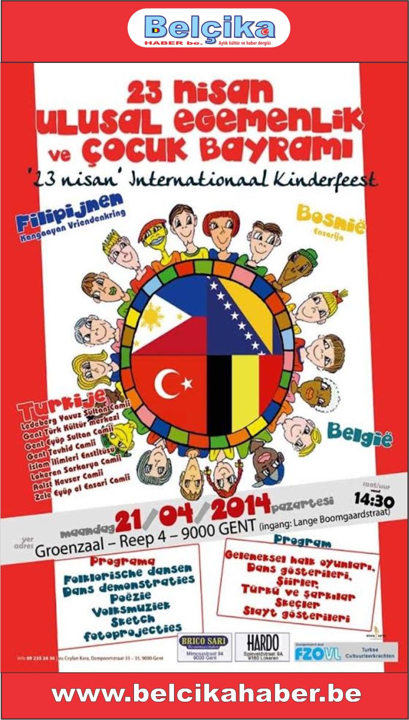 23 NİSAN ÇOCUK BAYRAMI GENT'TE DE KUTLANACAK