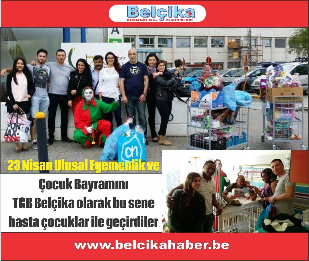 23 Nisan Ulusal Egemenlik ve çocuk bayramini TGB Belçika olarak bu sene hasta çocuklar ile geçirdiler