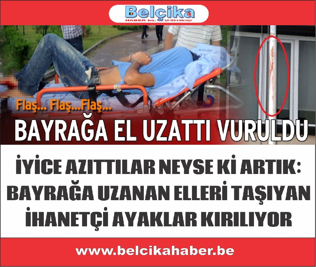 Bayrağı indirmeye çalıştı ve…