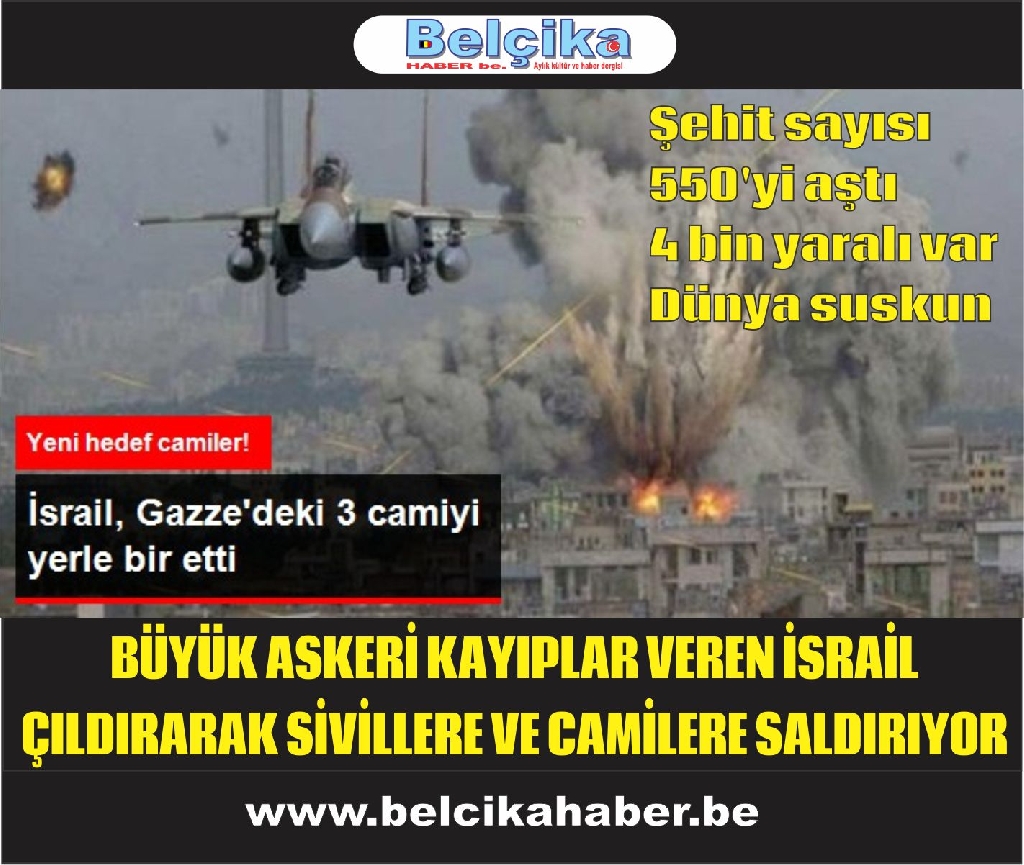 İsrail Savaş Uçakları Gazze'de 3 Camiyi Vurdu