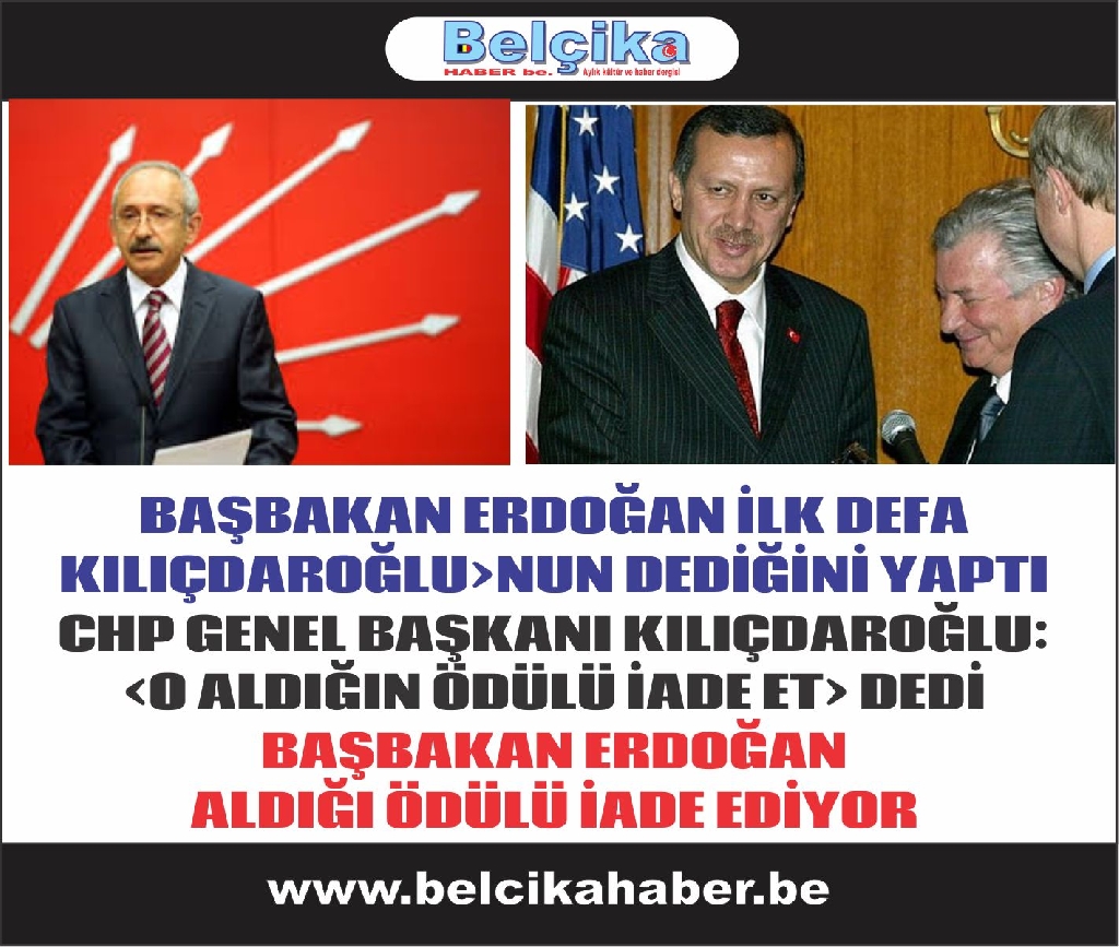 Başbakan o ödül hakkındaki kararı verdi: İade edecek