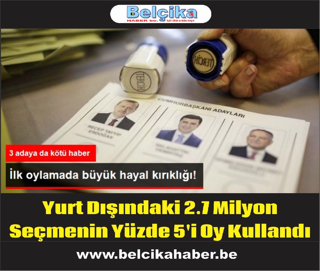 Yurt Dışındaki 2.7 Milyon Seçmenin Yüzde 5'i Oy Kullandı