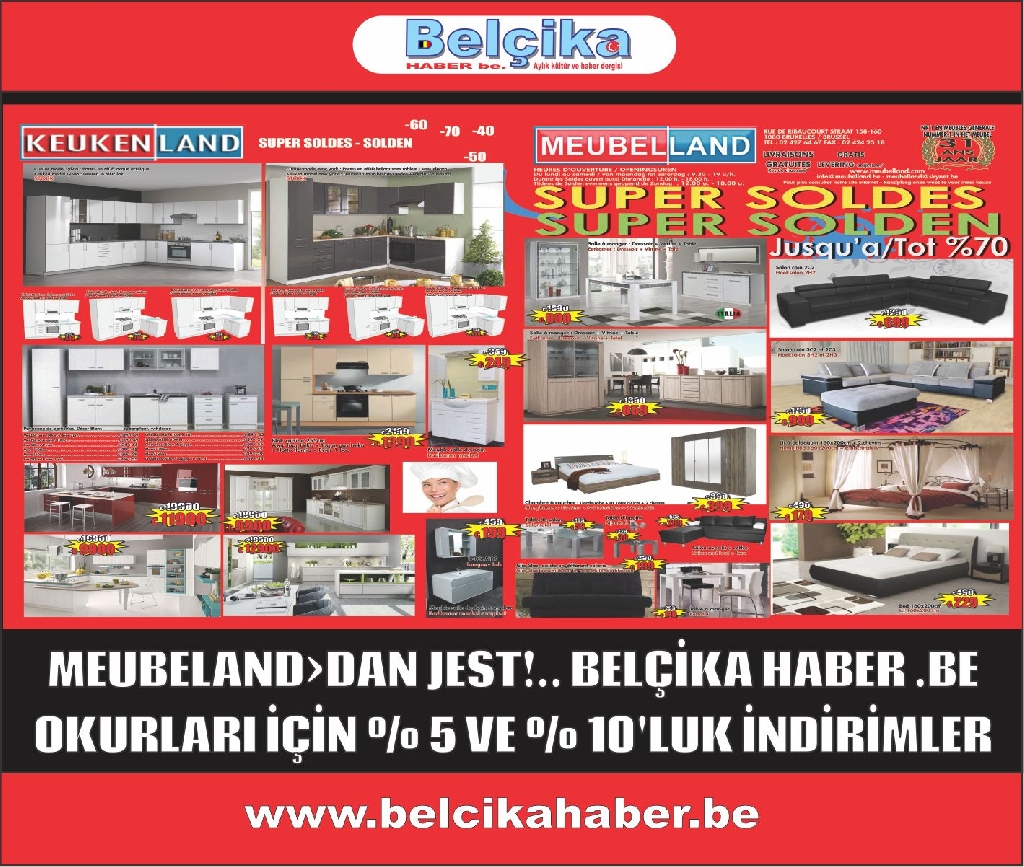 MEUBELLAND'DAN 'BELÇİKA HABER BE' OKURLARINA ÖZEL İNDİRİM JESTİ
