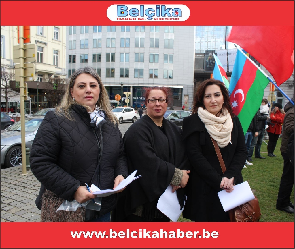 'AB'NİN KALBİNDE VE ERMENİSTAN BÜYÜKELÇİLİĞİ' ÖNÜNDE GÖRKEMLİ BİR PROTESTO GERÇEKLEŞTİRİLDİLER