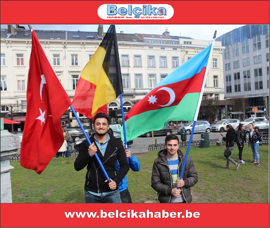 'AB'NİN KALBİNDE VE ERMENİSTAN BÜYÜKELÇİLİĞİ' ÖNÜNDE GÖRKEMLİ BİR PROTESTO GERÇEKLEŞTİRİLDİLER