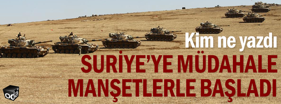 Suriye'ye müdahale manşetlerle başladı