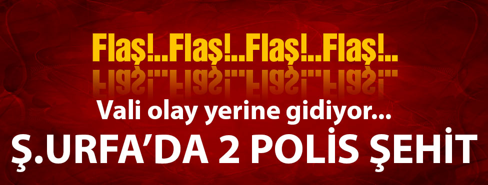 Şanlıurfa’da 2 polis şehit