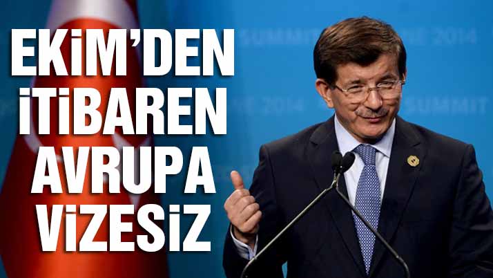 Davutoğlu vize için tarih verdi: En geç Ekim ayına kadar!