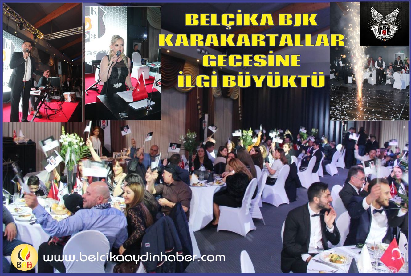 BELÇİKA BJK KARAKATALLAR DERNEĞİ DAYANIŞMA GECESİNE BÜYÜK İLGİ VARDI