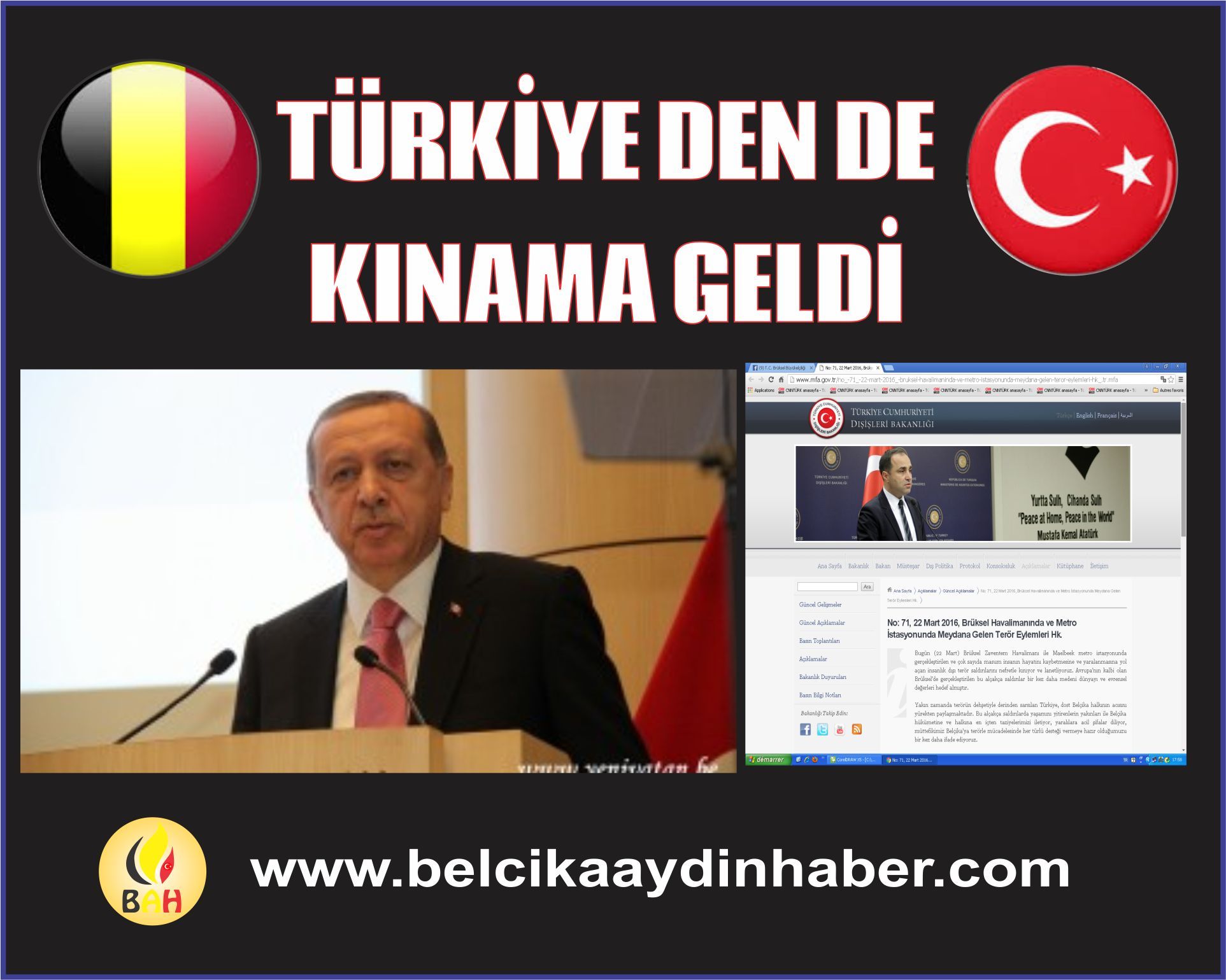 CUMHURBAŞKANI ERDOĞAN â€œTÜRKİYE BU ZOR GÜNÜNDE BELÇİKAâ€™NIN YANINDADIRâ€