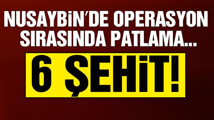 Nusaybinâ€™de operasyon yapılan binada patlama: 6 şehit