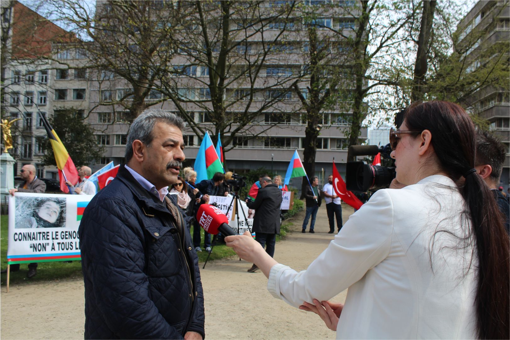 IRKÇI ERMENİLERİN TAHRİKLERİNE KAPILMADAN â€˜KARABAĞ İŞGALİâ€™Nİ PROTESTO ETTİLER