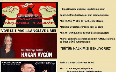 CHP BELÇİKA BİRLİĞİ 1 MAYISâ€™I HAKAN AYGÜN İLE KUTLUYOR