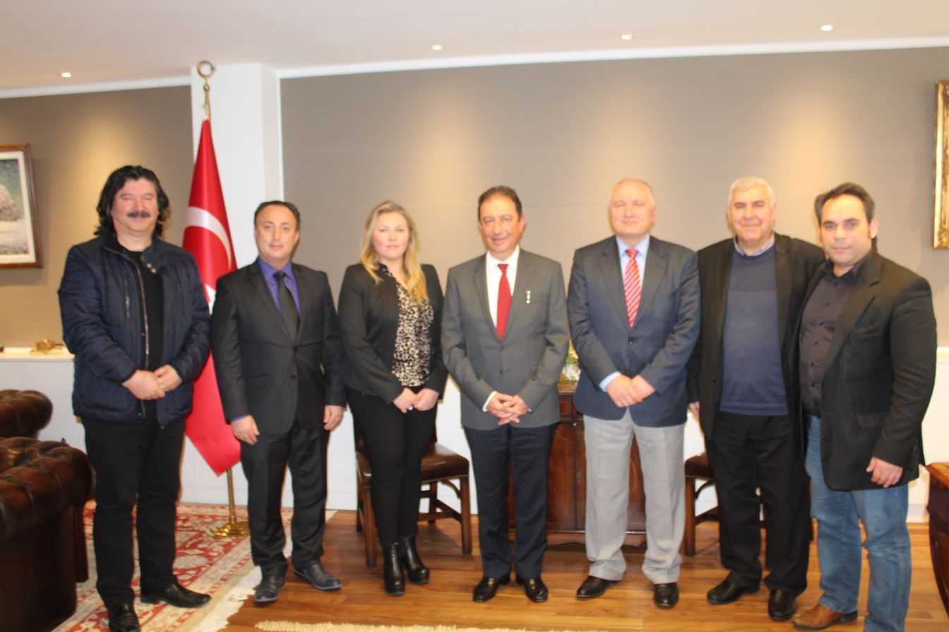 BELÇİKA TÜRKÇE MEDYA BİRLİĞİ BÜYÜKELÇİ HAKAN OLCAY'A NEZAKET ZİYARETİNDE BULUNDU