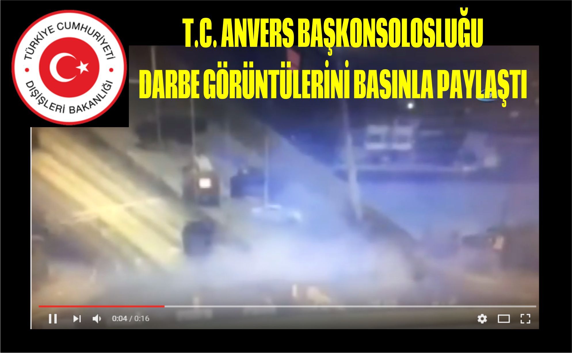 T.C. ANVERS BAŞKONSOLOSLUĞU'NUN DABEYE KATILAN TANKLARIN GÖRÜNTÜLERİNİ BASINA GÖNDERDİ