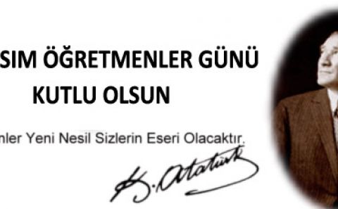 BUGÜN 24 KASIM ÖĞRETMENLER GÜNÜ. TÜM ÖĞRETMENLERİN GÜNÜ KUTLU OLSUN