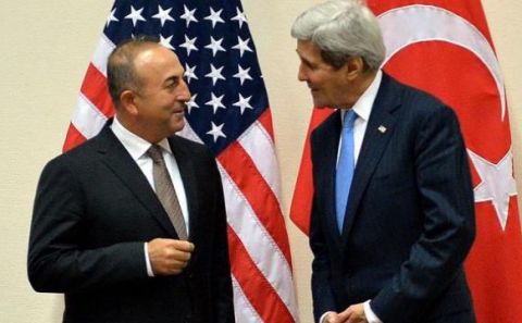 Çavuşoğlu, Kerry Ile Brüksel'de Baş Başa Görüştü