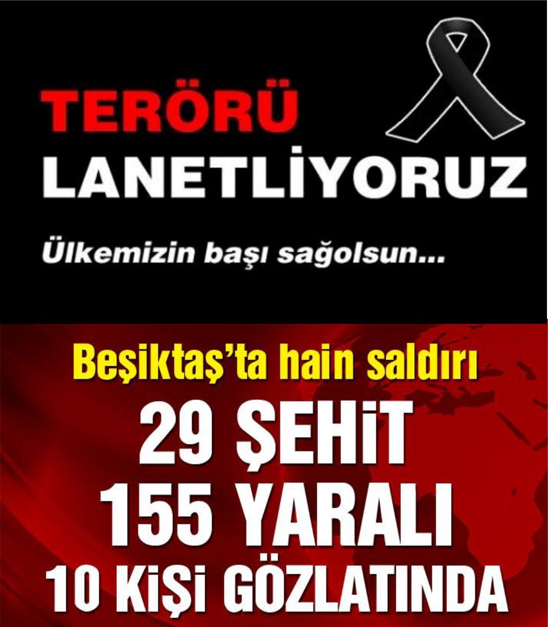 İstanbulâ€™da terör saldırısı: 29 şehit