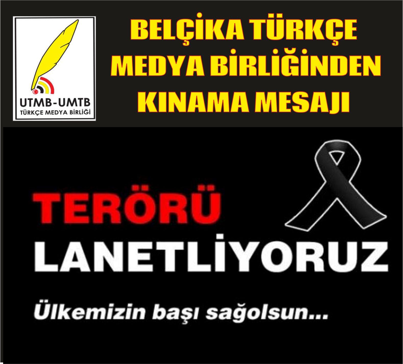 BTMB: â€˜â€™TERÖR İNSANLIĞA KARŞI İŞLENEN VAHŞİ BİR EYLEMDİR, KINIYORUZâ€™â€™