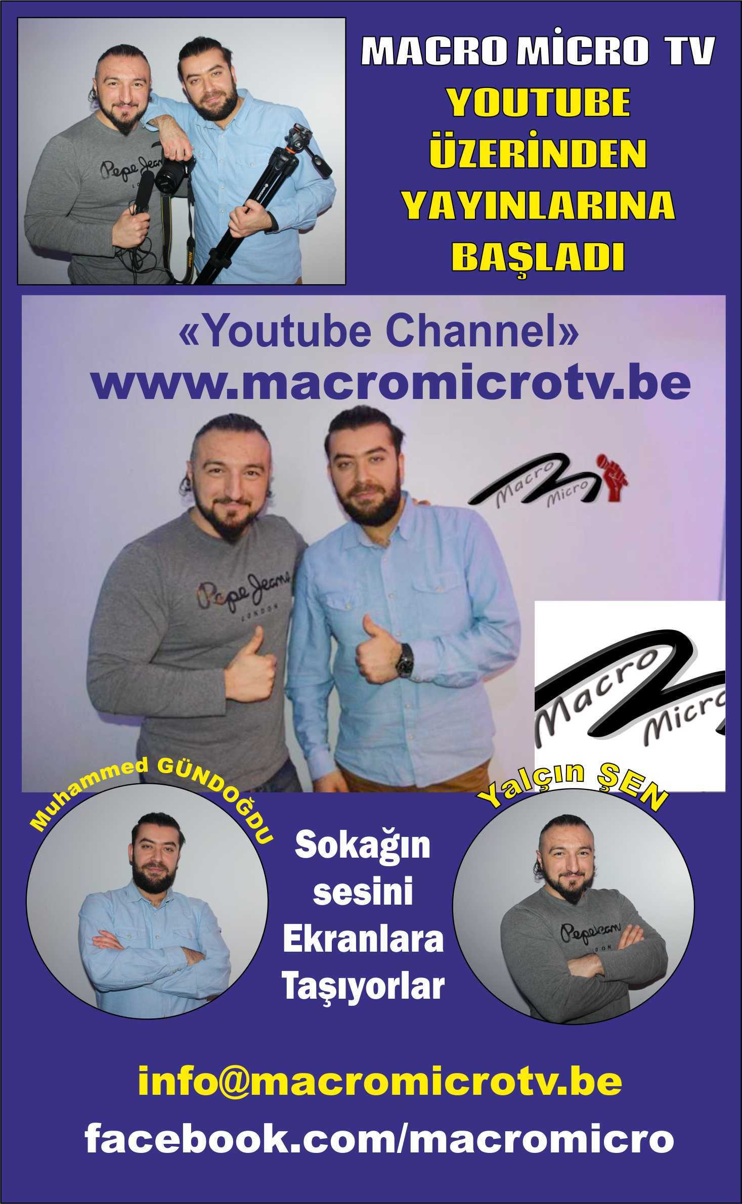 MACRO MİCRO  TV YOUTUBE ÜZERİNDEN  YAYINLARINA BAŞLADI