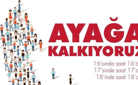 Başkanlık sistemine karşı â€˜Ayağa Kalkıyoruzâ€™ eylemi başlatıldı