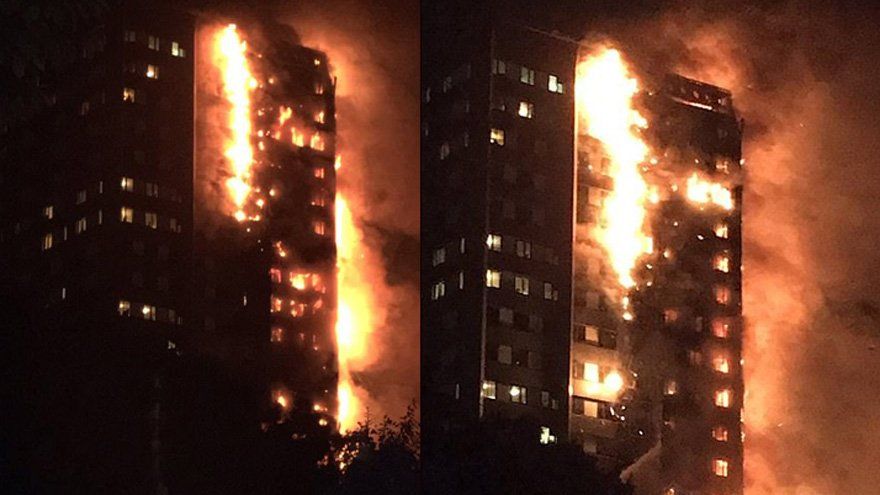 Londraâ€™da 24 Katlı Binada Yangın