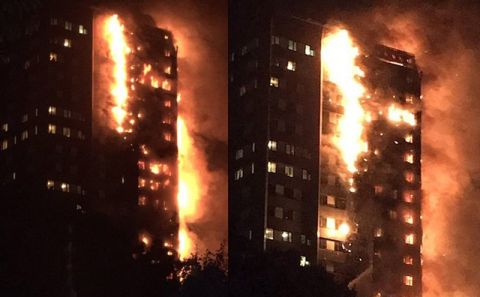 Londraâ€™da 24 Katlı Binada Yangın