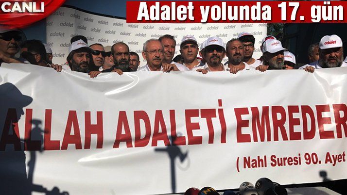 Adalet Yürüyüşüâ€™nde on yedinci gün sona erdi