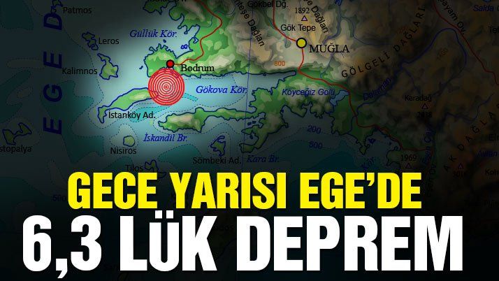 Son dakika… Egeâ€™de 6,3â€™lük korkutan deprem