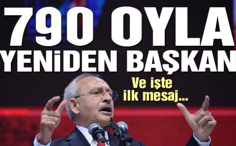 CHP kurultay sonucunda Kemal Kılıçdaroğlu tekrar Genel Başkan Oldu