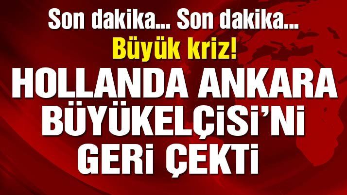 Hollanda Ankara Büyükelçisiâ€™ni geri çekti