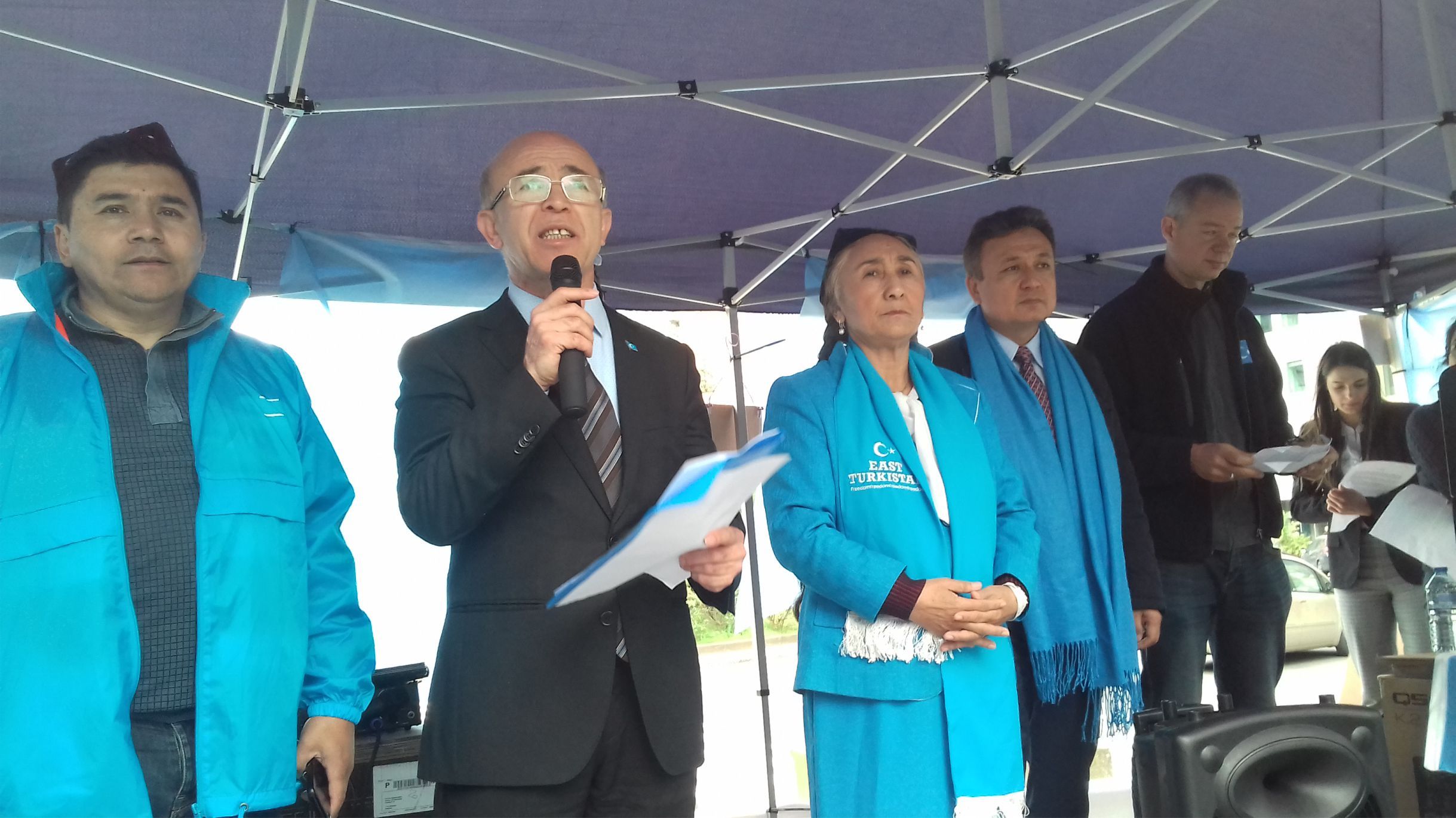 Uygurlara yönelik baskılar Brüksel'de protesto edildi