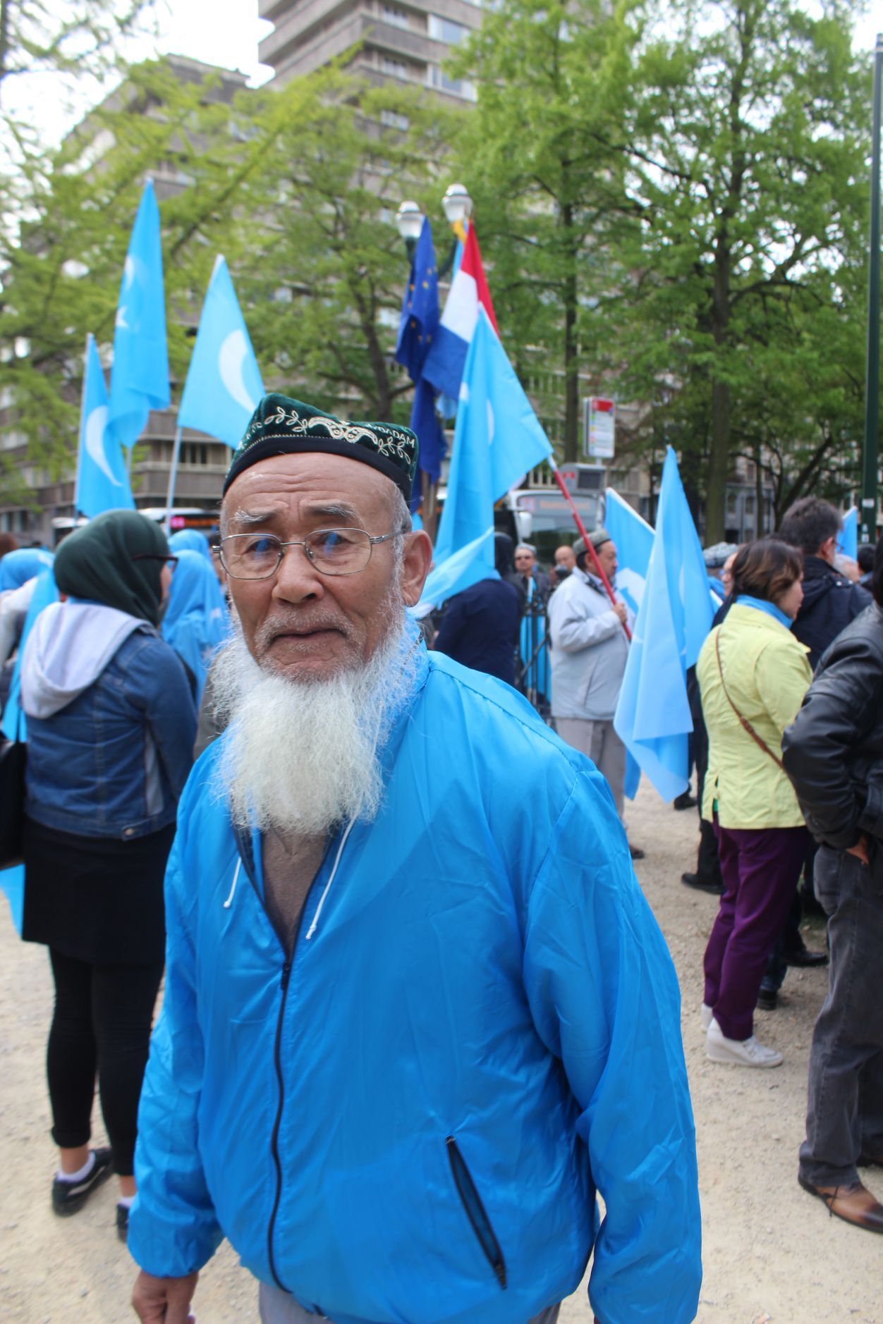 Uygurlara yönelik baskılar Brüksel'de protesto edildi