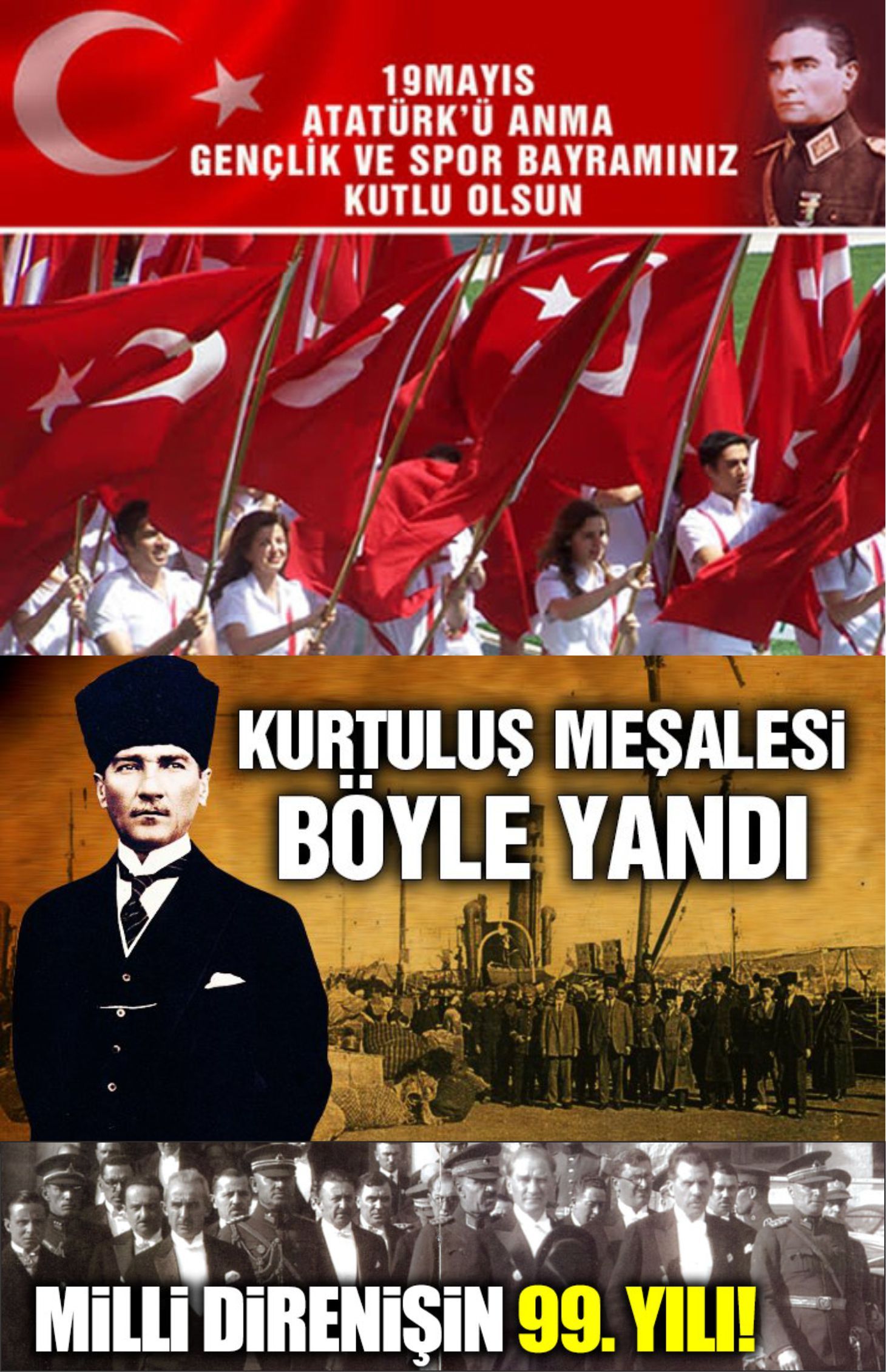 19 MAYIS ATATÜK'Ü ANMA GENÇLİK VE SPOR BAYRAMINIZ KUTLU OLSUN