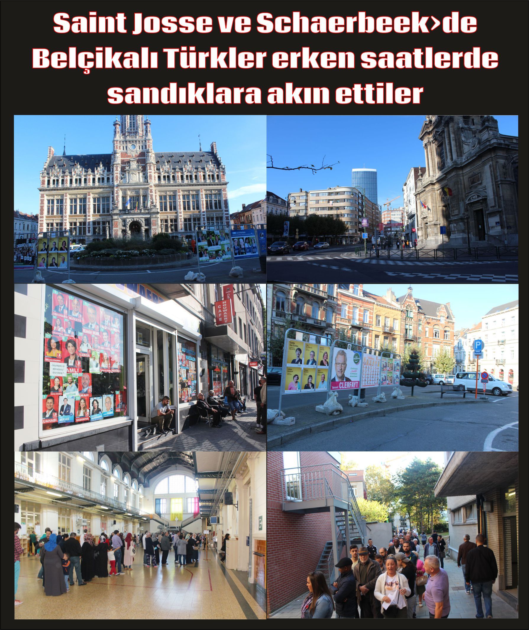 Saint Josse ve Schaerbeekâ€ºde Belçikalı Türkler erken saatlerde sandıklara akın ettiler.