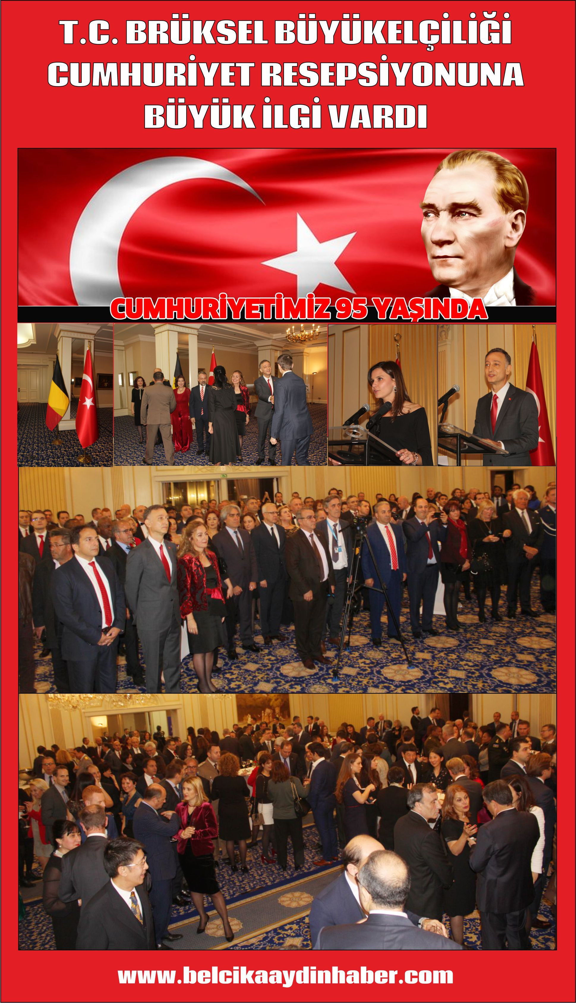 T.C. BRÜKSEL BÜYÜKELÇİLİĞİ CUMHURİYET RESEPSİYONUNA İLGİ BÜYÜKTÜ