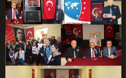 ATATÜRK CHP BELÇİKA BİRLİĞİNDE ANILDI GAZETECİ FİKRET BİLA, SEMPOZYUMA KATILDI 