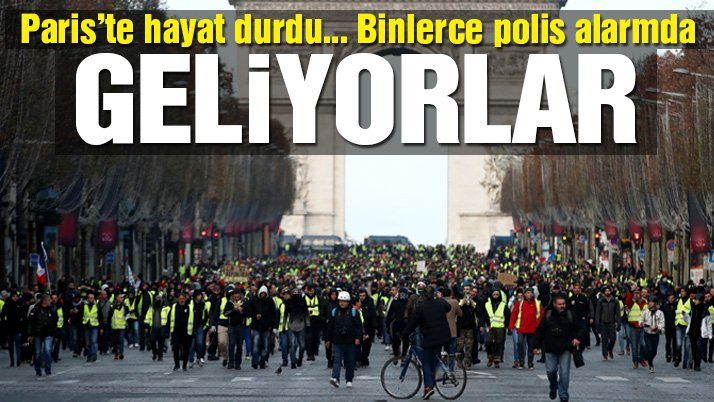 FRANSA AYAKTA, SARI YELEKLİLER YÜRÜMEYE BAŞLADI