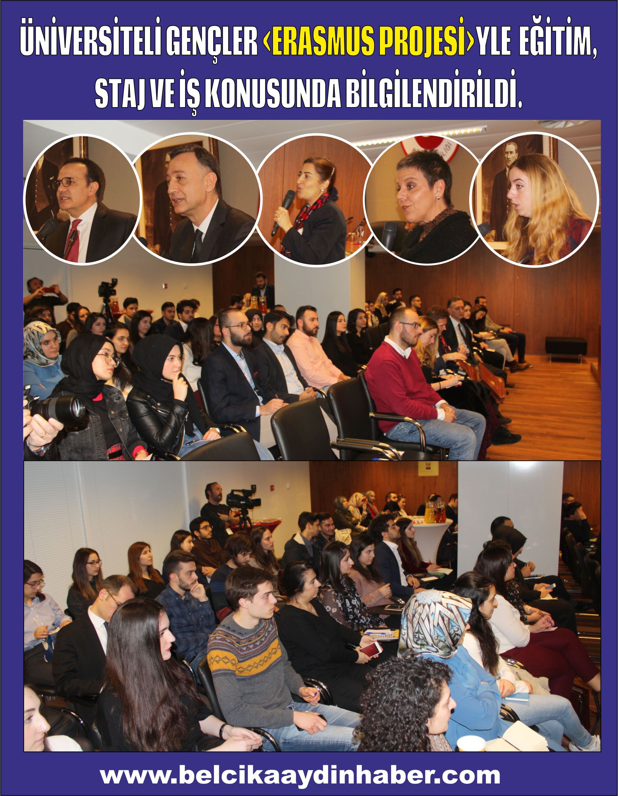 ÜNİVERSİTELİ GENÇLER AVRUPA BİRLİĞİâ€™NDEKİ EĞİTİM, STAJ VE İŞ KONUSUNDA BİLGİLENDİRİLDİ.