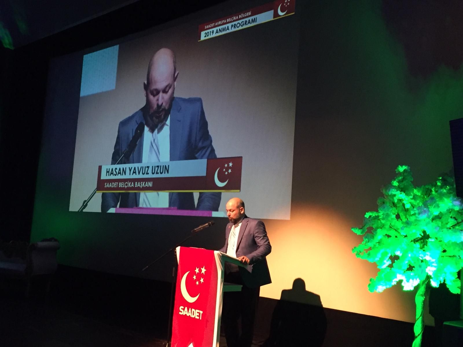SAADET AVRUPA  BELÇİKA BÖLGESİ ERBAKAN'I ANMA VE ANLAMA PROGRAMINI MUAZZAM BİR KATILIMLA YAPTI