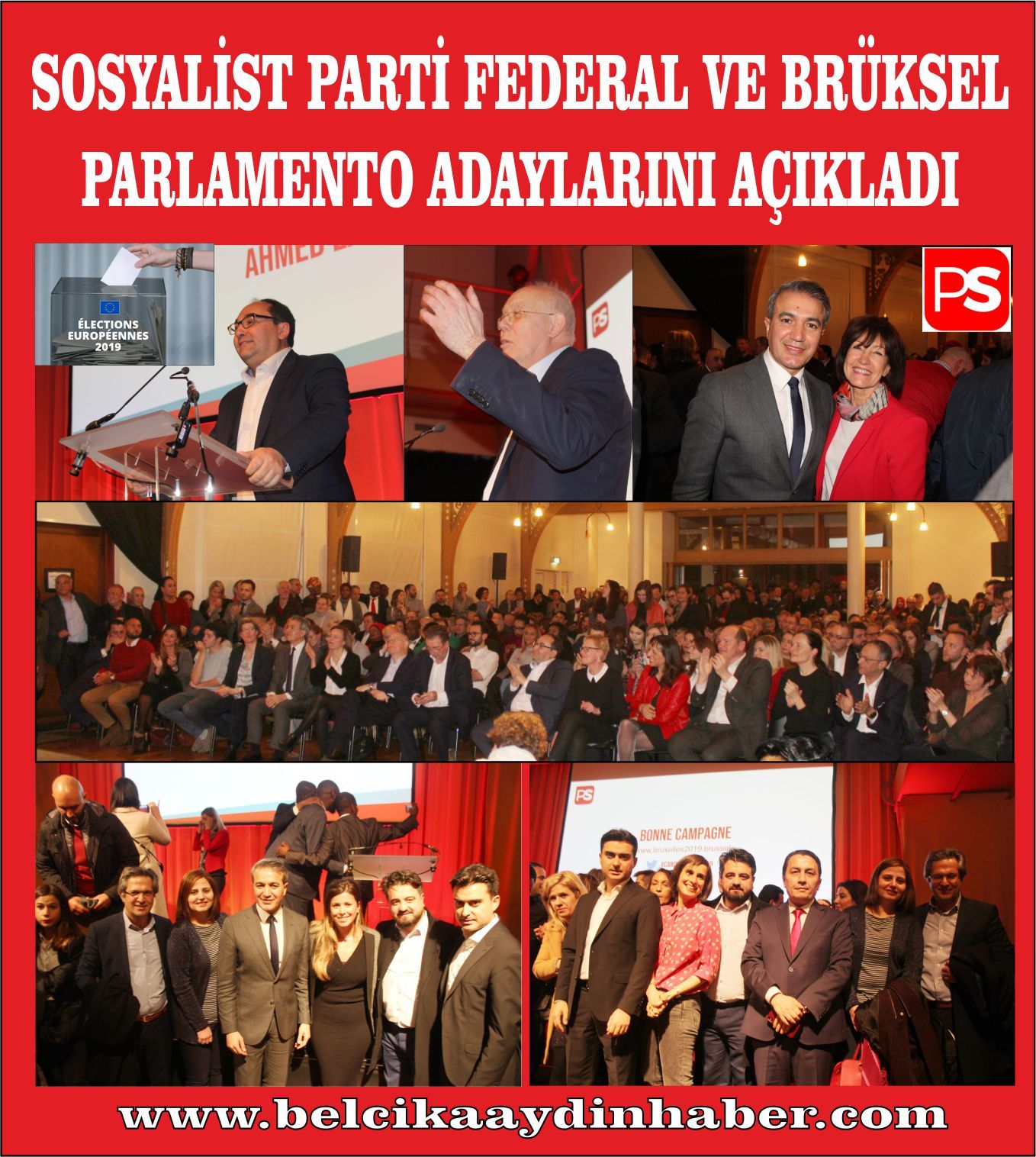 SOSYALİST PARTİ FEDERAL VE BRÜKSEL PARLAMENTO ADAYLARINI AÇIKLADI