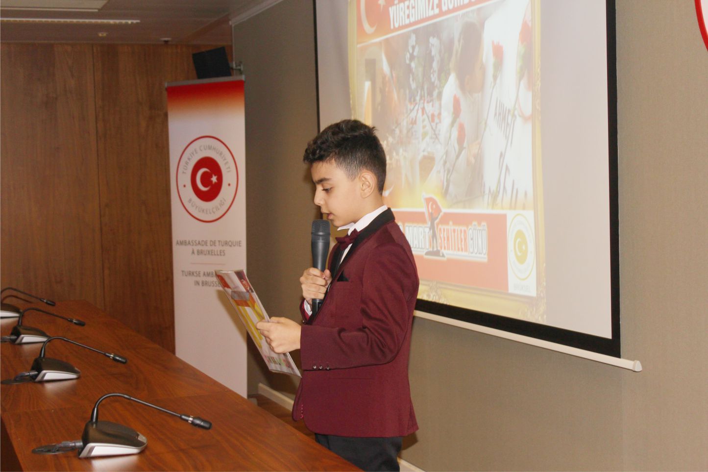 18 MART ÇANAKKALE ŞEHİTLERİ BRÜKSEL BÜYÜKELÇİLİĞİNDE ANILDI