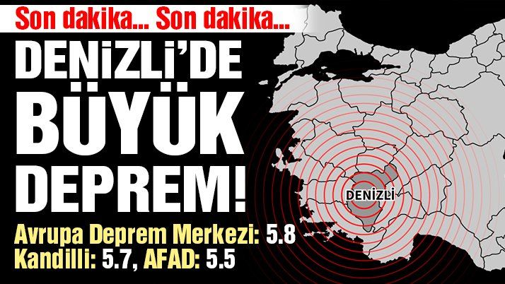 Deprem birçok ilde hissedildi! Denizliâ€™deki depremi, İzmir, Aydın, Uşak, Muğla bile hissetti! SON DEPREMLER