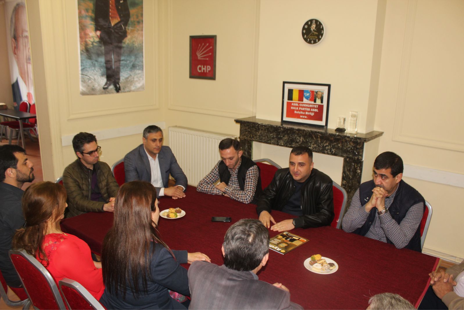 AZERBAYCAN TEŞKİLAT TEMSİLCİLERİNDEN CHP BELÇİKA BİRLİĞİNE ZİYARET