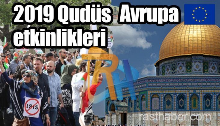 YÜZLERCE MÜSLÜMAN 'DÜNYA KUDÜS GÜNÜ' NEDENİYLE AVRUPA'NIN BAŞKENTİ BRÜKSEL'DE 'KATİL İSRAİL' DİYE PROTESTO YAPTILAR