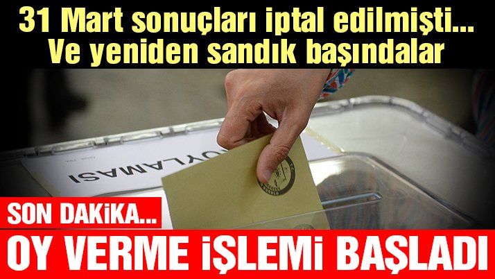 3 ilçe ve bir beldede yeniden seçim 
