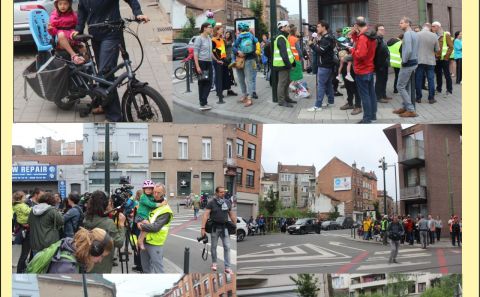 SCHAERBEEK/HELMET'TE HIZ SONUCU YAŞANAN KAZALAR PROTESTO EDİLDİ